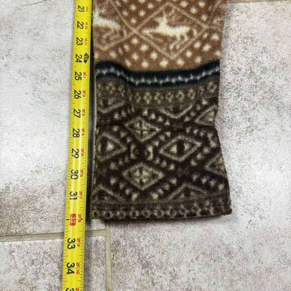 Vintage NY 10018 Jacket Womens Medium 90s Southwest Western Fair Isle Fleece - Picture 7 of 12